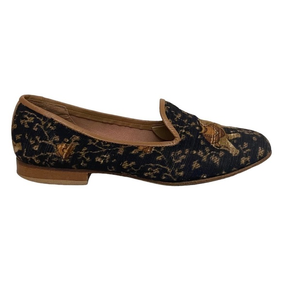ZALO Tapestry Flats Slip-On Loafer ELEPHANT Print Design Size 5 - Picture 1 of 7